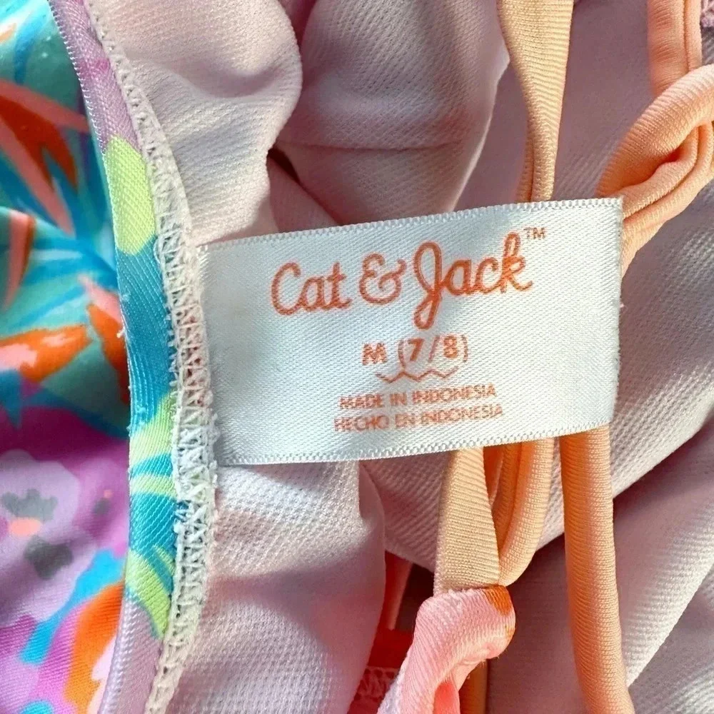 Cat & Jack | Tropical Floral One Piece Swimsuit (M) 🌺